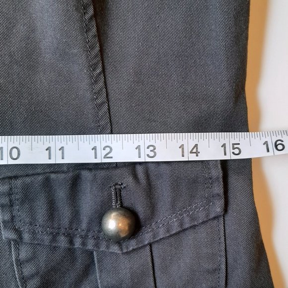 Calvin Klein Jeans Gray Cotton & Velvet Military Style Jacket M - Picture 10 of 12